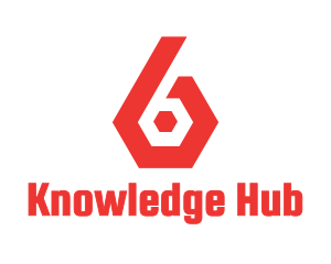 Number 6 - Red Hexa Six logo design