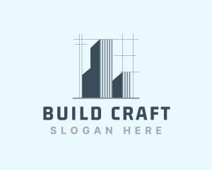 Minimalist Building Construction logo design