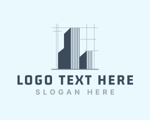 Draftsman - Minimalist Building Construction logo design