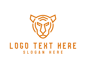 Wild - Geometric Tiger Hunter logo design