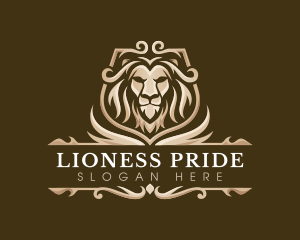 Lion Shield Royalty logo design