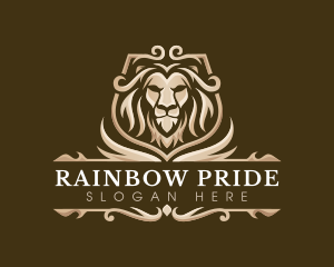 Lion Shield Royalty logo design