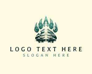 Claw Pine Tree Mountain logo design