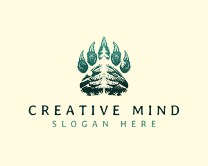 Claw Pine Tree Mountain logo design