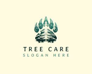 Claw Pine Tree Mountain logo design