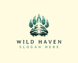 Claw Pine Tree Mountain logo design