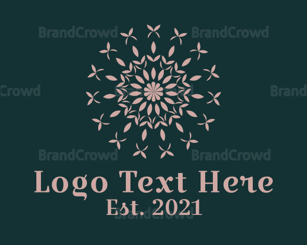 Botanical Floral Wreath Logo