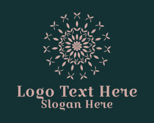 Botanical Floral Wreath  Logo