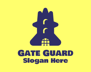 Gate - Blue Castle Tower logo design