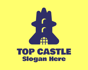 Blue Castle Tower logo design