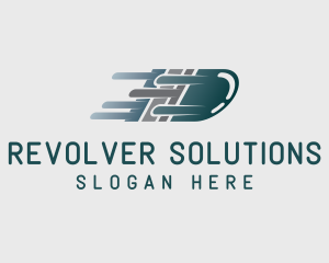 Revolver - Fast Bullet Ammo logo design