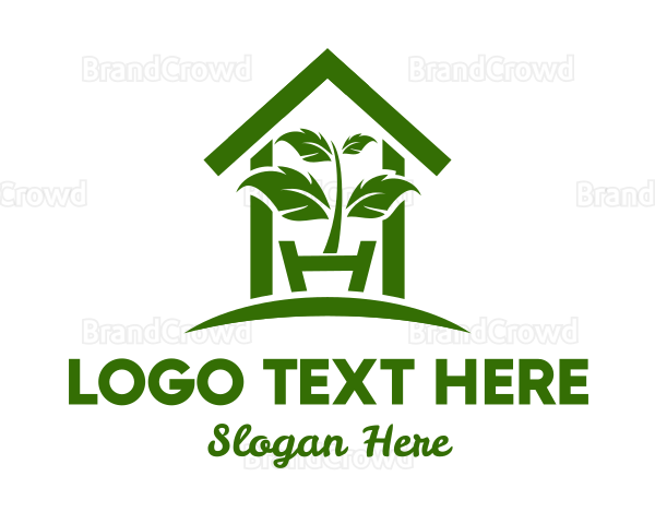 Greenhouse Plant Gardening Logo