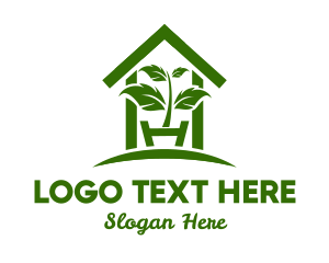 Sustainable - Greenhouse Plant Gardening logo design