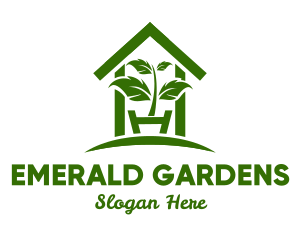 Greenhouse Plant Gardening  logo design