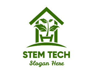 Stem - Greenhouse Plant Gardening logo design