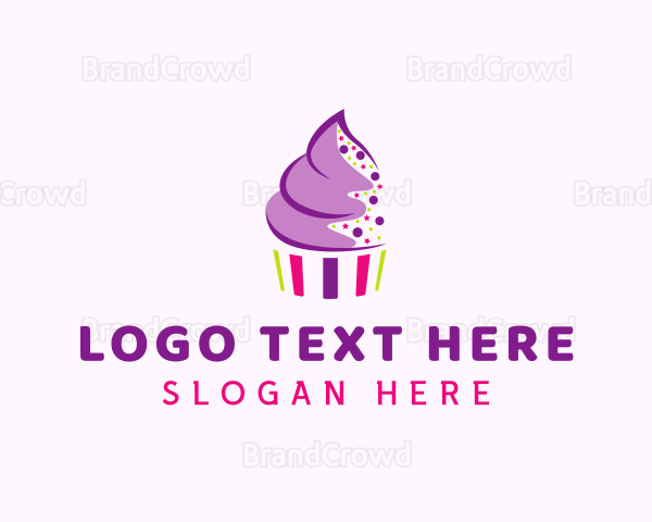 Muffin Cake Sprinkle Logo