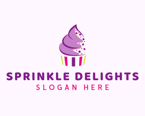 Muffin Cake Sprinkle  logo design