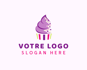 Cupcake - Muffin Cake Sprinkle logo design