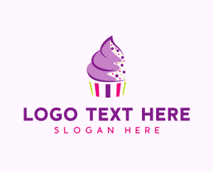 Muffin Cake Sprinkle  logo design