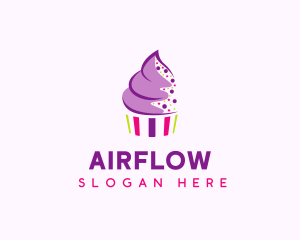 Muffin Cake Sprinkle  logo design