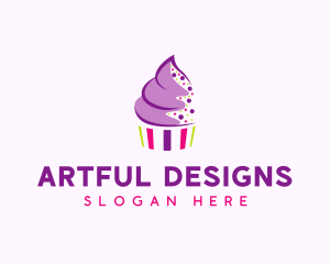 Muffin Cake Sprinkle  logo design