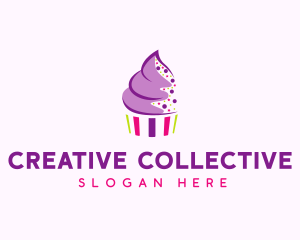 Muffin Cake Sprinkle  logo design