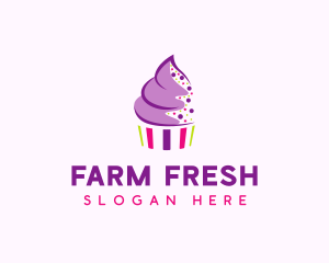 Muffin Cake Sprinkle  logo design