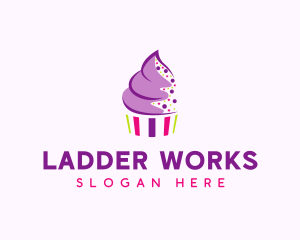 Muffin Cake Sprinkle  logo design