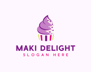 Muffin Cake Sprinkle  logo design