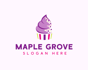 Muffin Cake Sprinkle  logo design