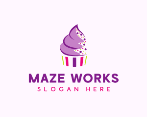 Muffin Cake Sprinkle  logo design