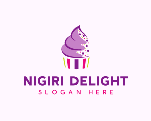 Muffin Cake Sprinkle  logo design