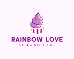 Muffin Cake Sprinkle  logo design