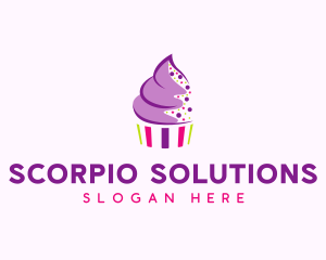 Muffin Cake Sprinkle  logo design