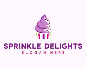 Muffin Cake Sprinkle  logo design