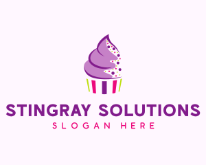 Muffin Cake Sprinkle  logo design