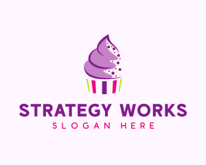 Muffin Cake Sprinkle  logo design