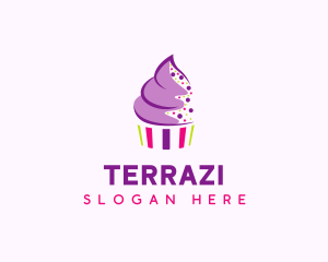 Muffin Cake Sprinkle  logo design