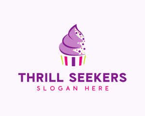 Muffin Cake Sprinkle  logo design