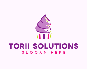 Muffin Cake Sprinkle  logo design