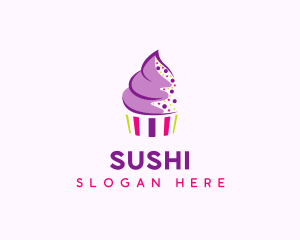 Muffin Cake Sprinkle  logo design