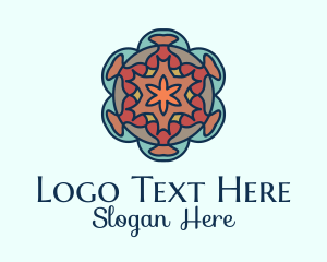 Coaster - Flower Art Decoration logo design