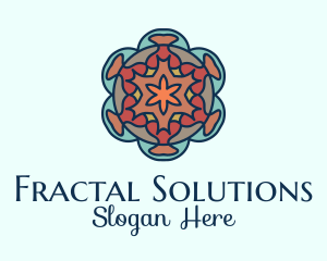 Fractal - Flower Art Decoration logo design