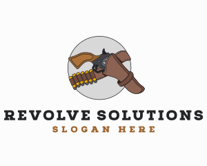 Revolver Gun Holster logo design