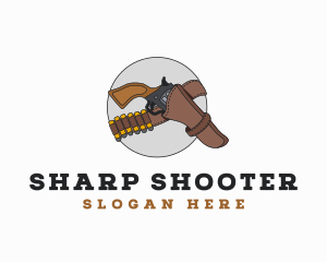 Pistol - Revolver Gun Holster logo design