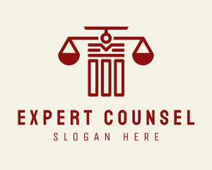 Counsel - Pillar Legal Scales logo design