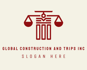 Pillar Legal Scales logo design
