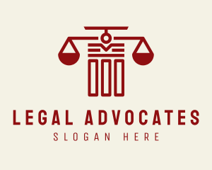 Pillar Legal Scales logo design