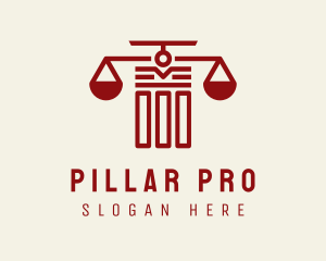 Pillar Legal Scales logo design