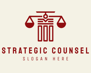 Counsel - Pillar Legal Scales logo design